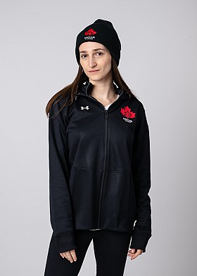 Maccabi Canada Full-Zip UA Black Hoodie W