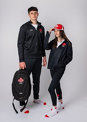 Maccabi Canada UA Black Backpack