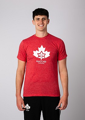 Maccabi Canada Logo Red T-Shirt M