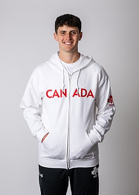 Maccabi Canada Full-Zip White Hoodie M